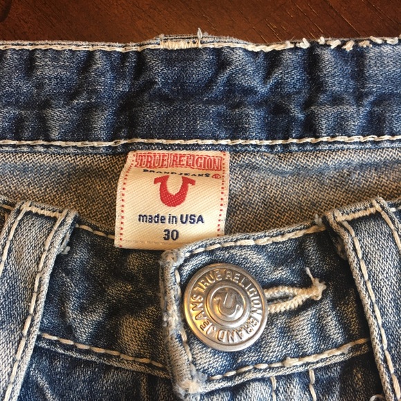 True Religion Bobby Big T Denim Shorts ~ 30 - Picture 5 of 16